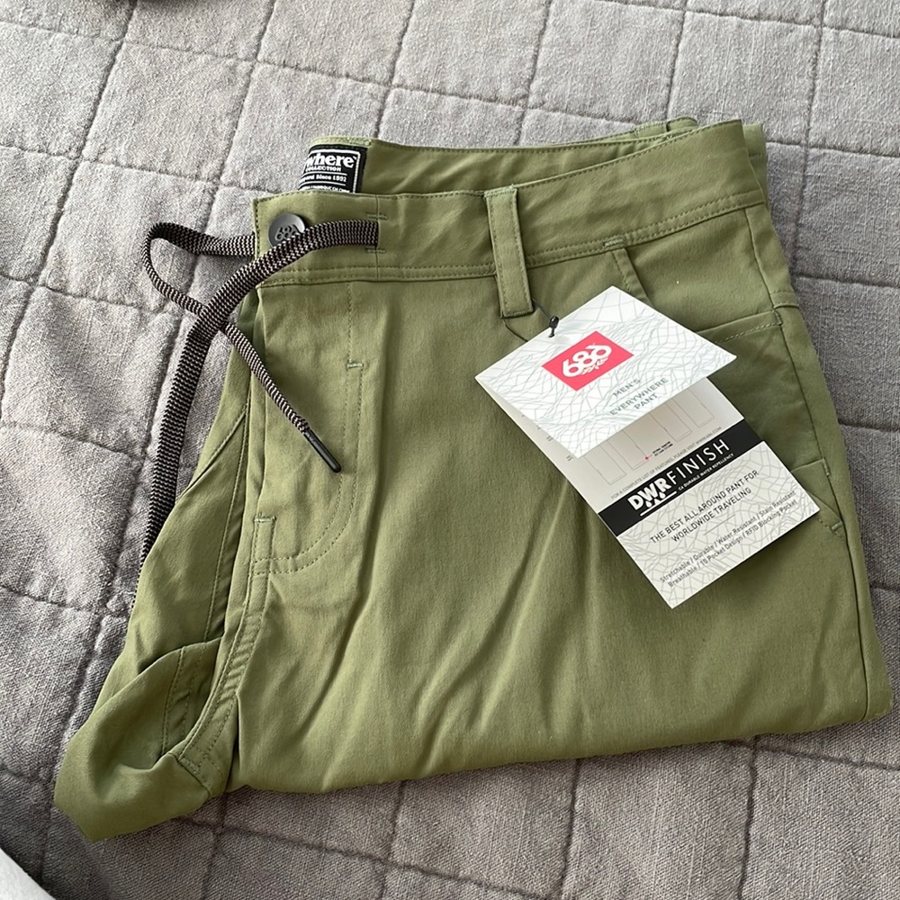Men’s 686 Everywhere Pant, Slim Fit, Green, W32/L32